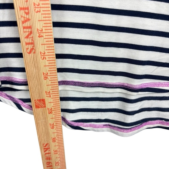 EUC Matilda Jane Adventure Begins Heartbeat Navy/White Striped Raglan top Sz M - Picture 8 of 10